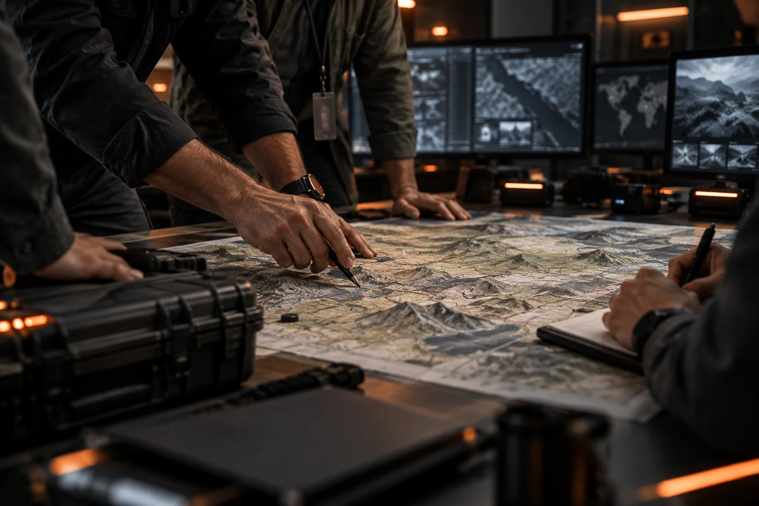 Mission planning meeting — conceptual image