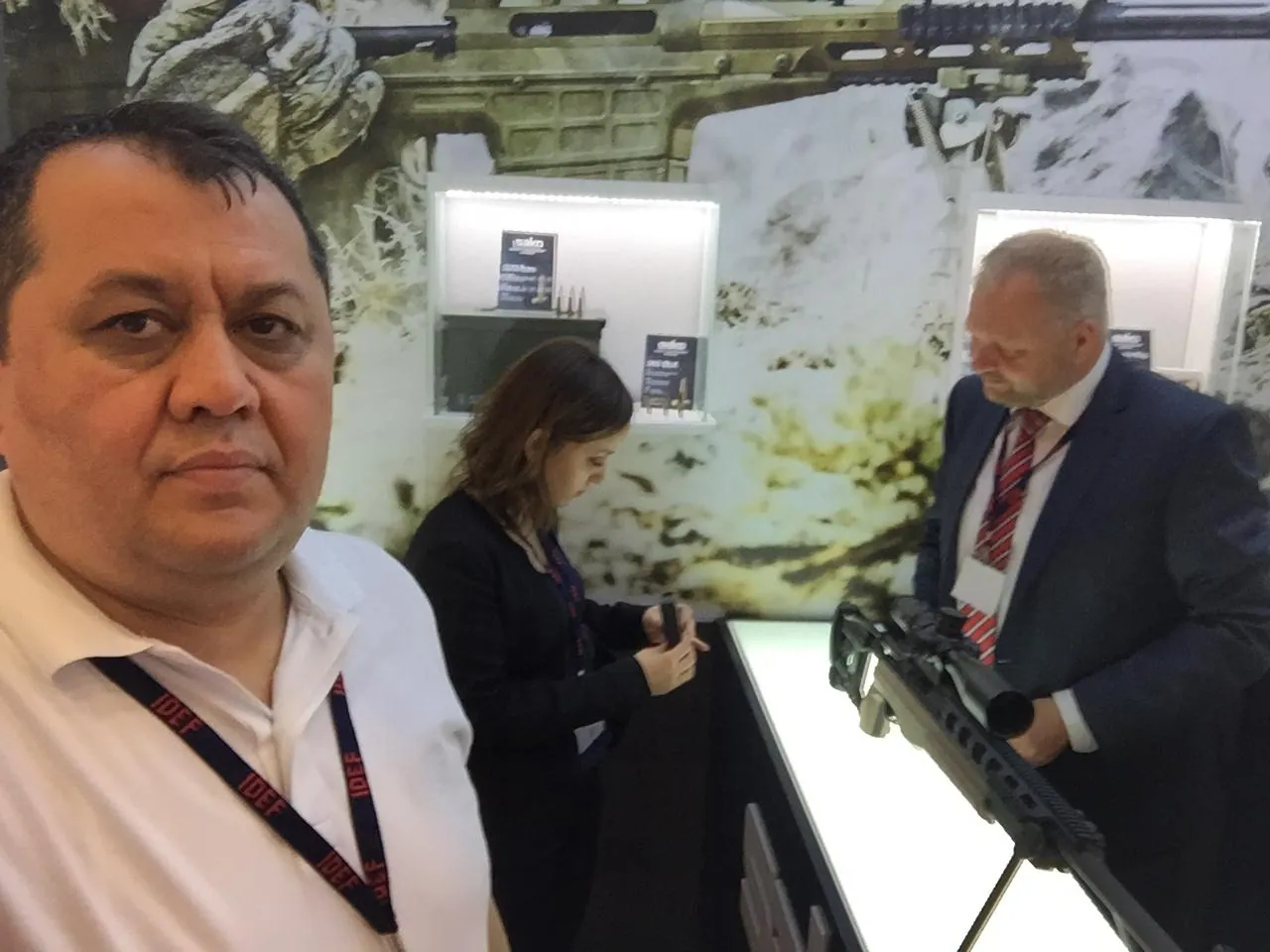 At a defence exhibition
