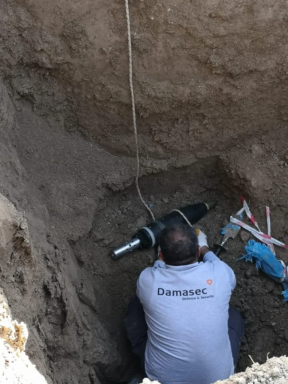 Target verification by excavation