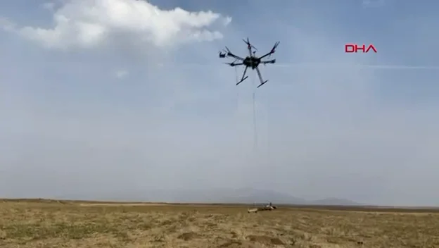 Malazgirt savaş alanında drone ile manyetik tarama basında