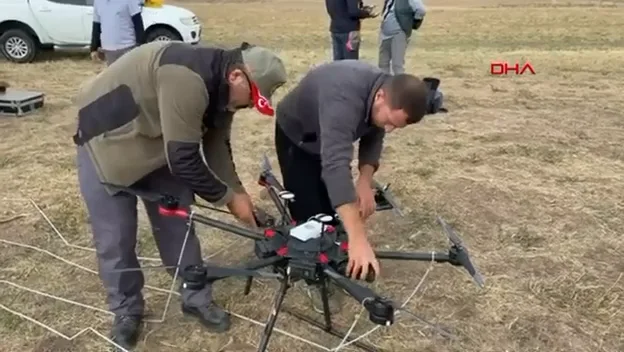 Malazgirt savaş alanında drone ile manyetik tarama basında